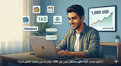 تحليل مسار: كيف حقق مستقل عربي أول 1000 دولار له على منصات العمل الحر؟